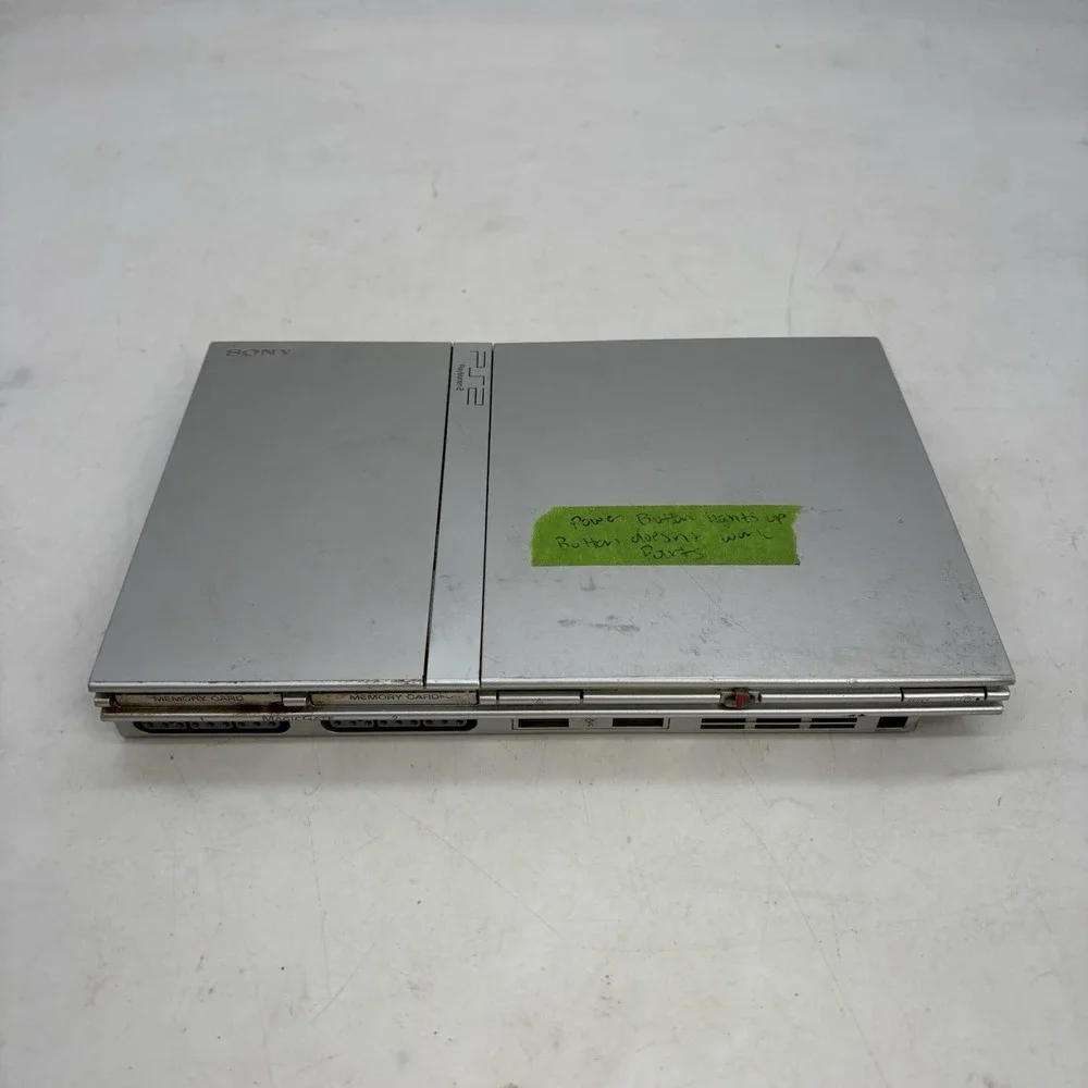 Sony SCPH-77001 Playstation 2 Slim Game Console Silver Parts/ Repair Only